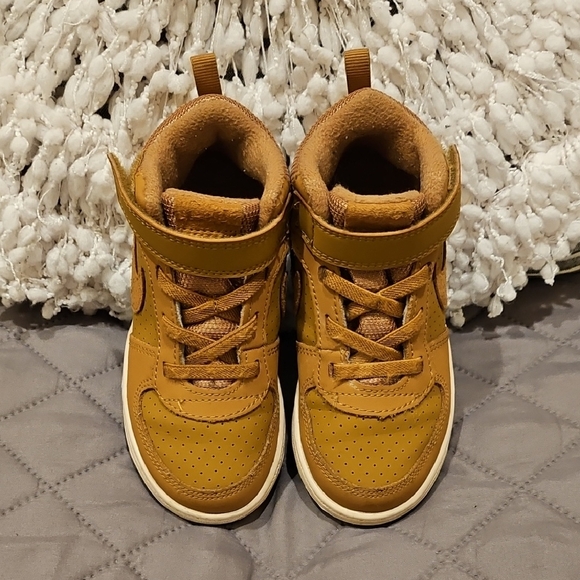 Nike Court Borough Mid Wheat Kids Sneakers - Picture 14 of 16